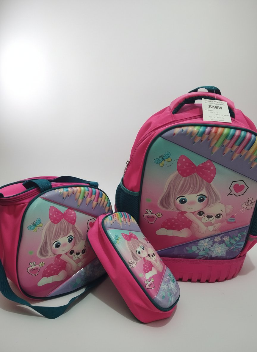 Un cartable+ un sac isotherme+ une trousse 