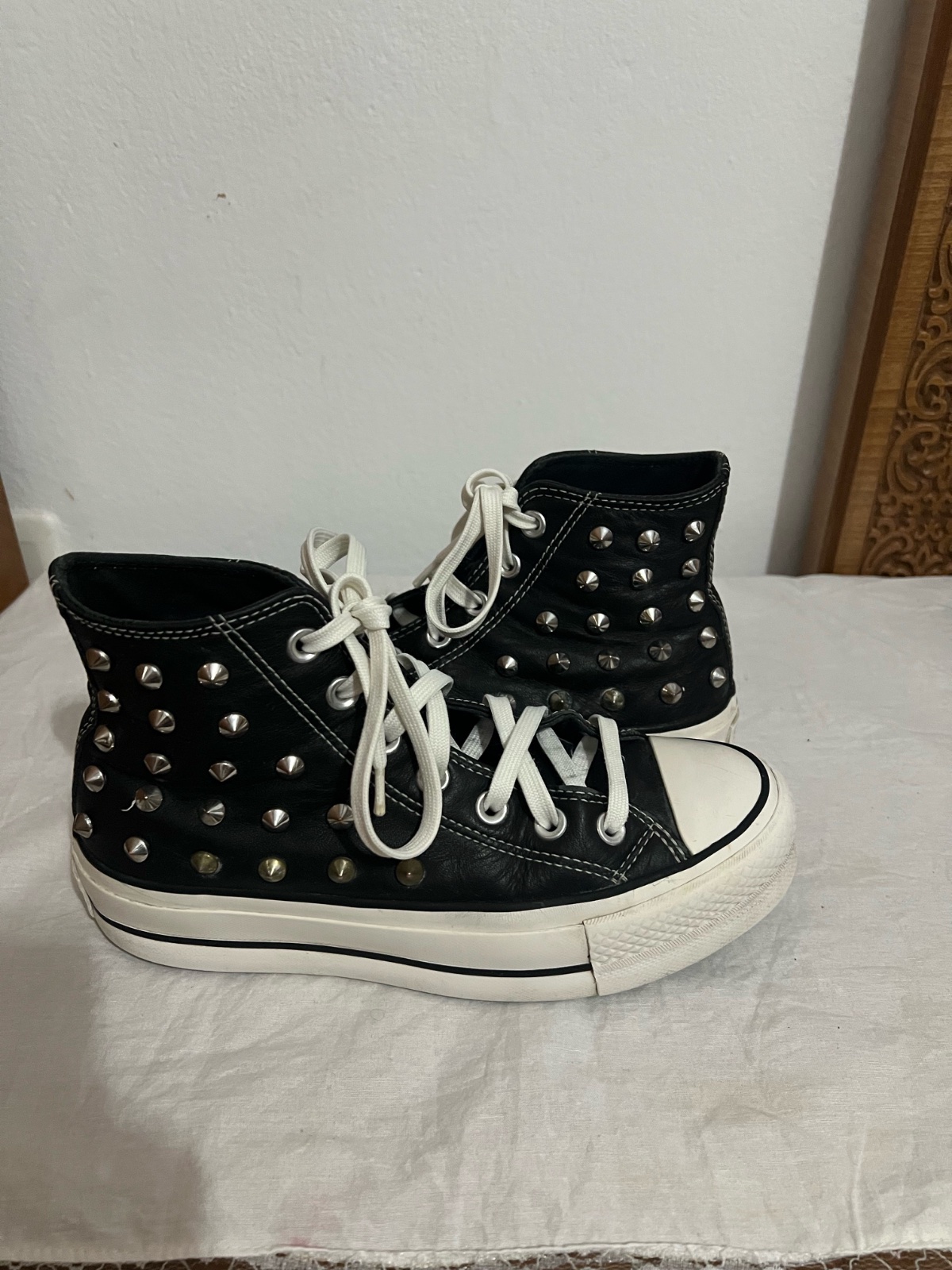 Converse platform en cuir 
