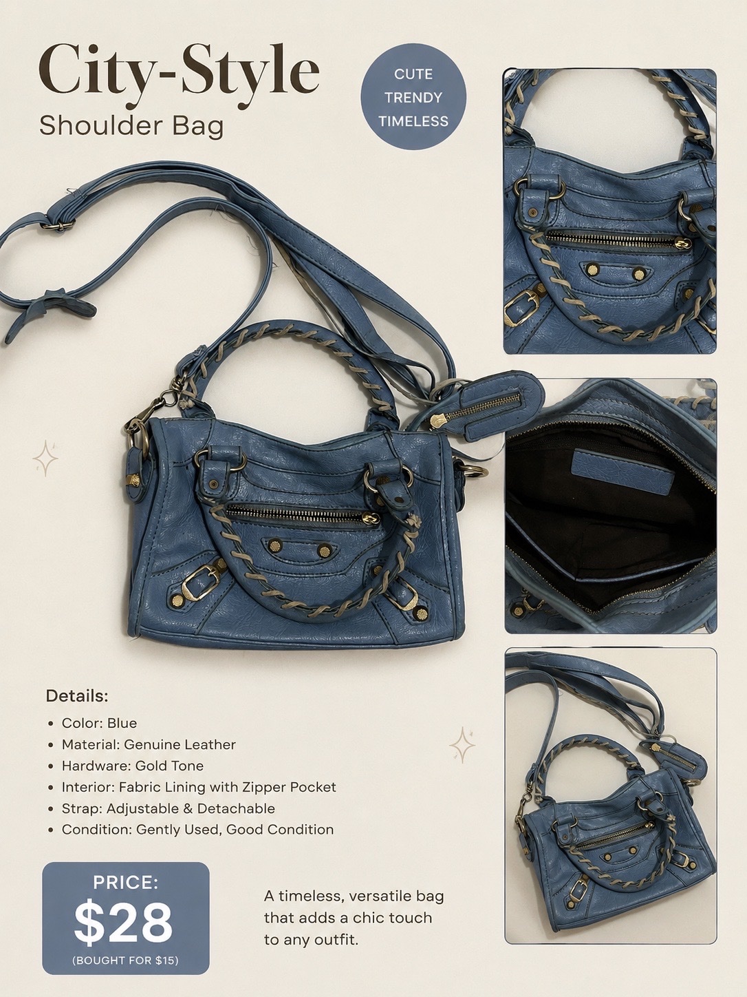 Sac bleu ciel 