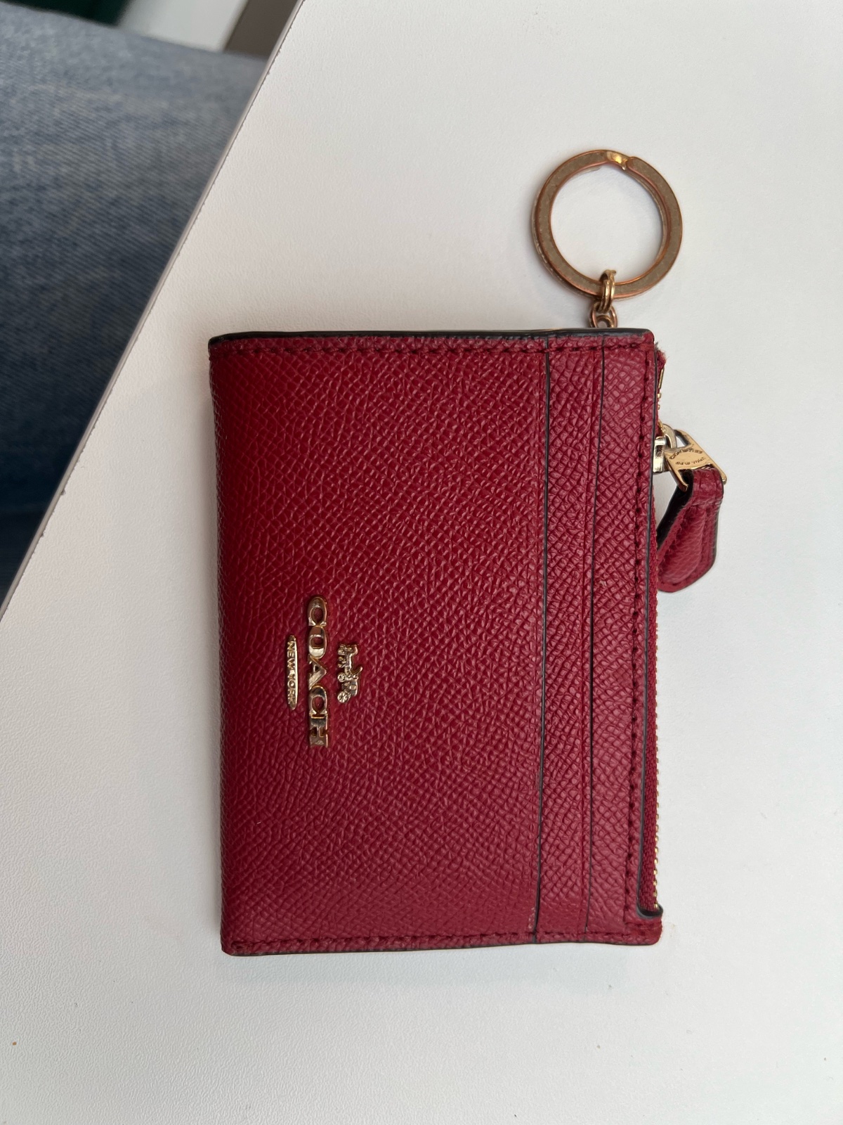 Red coach wallet 