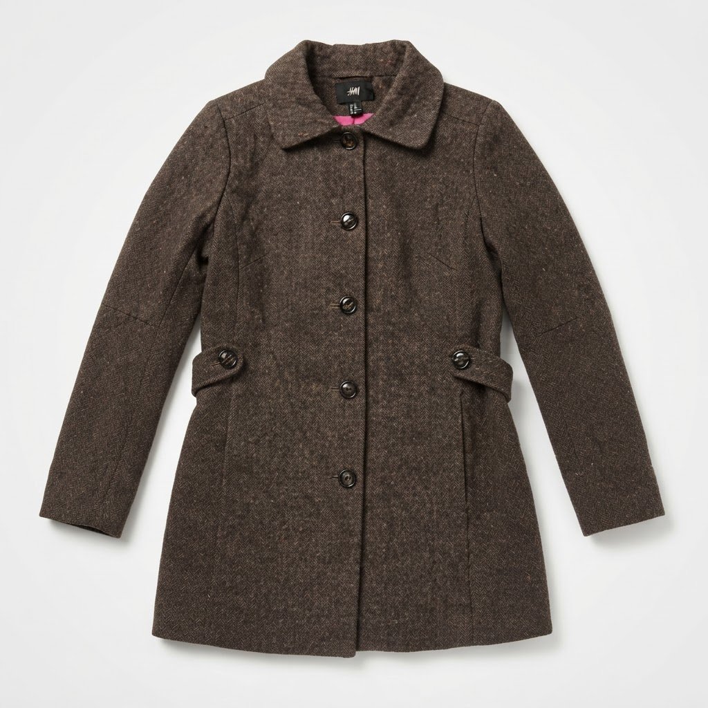Manteau marron en tweed de chez H&M ❤️💎