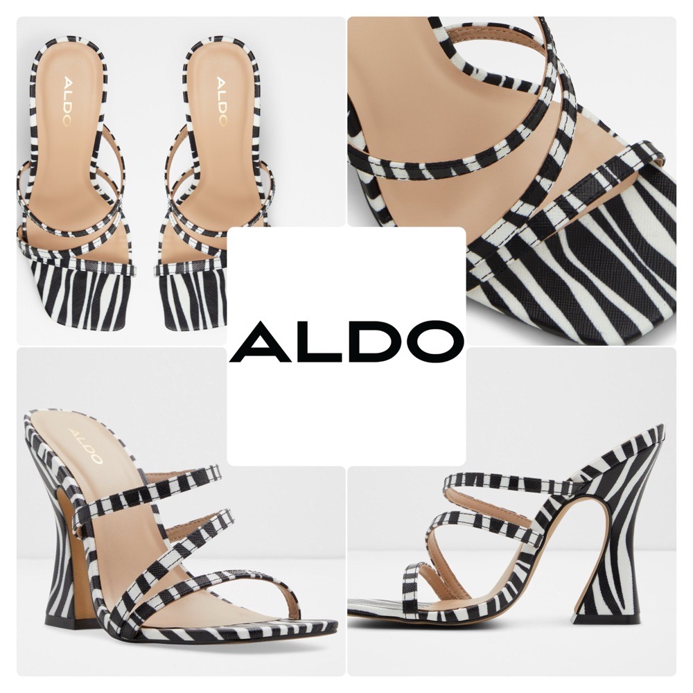 ALDO sandales à talon noir & blac 