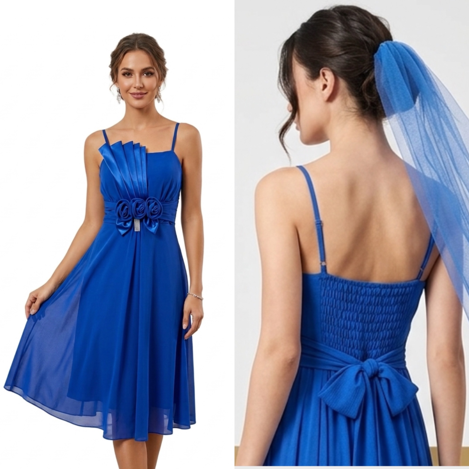 Robe soirée bleu roi 