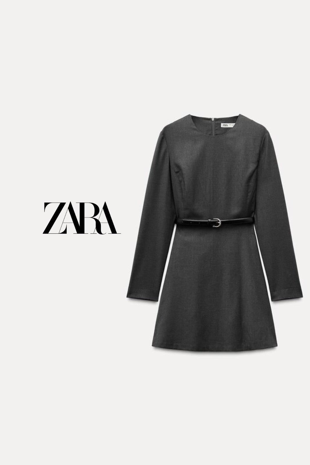 Zara robe courte gris foncé