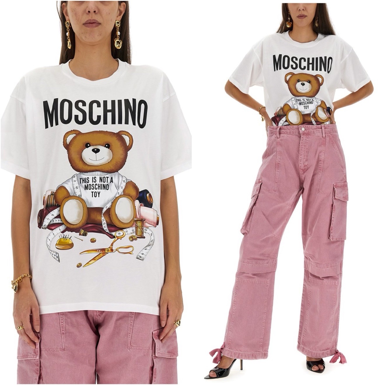 T-shirt blanc en coton 
