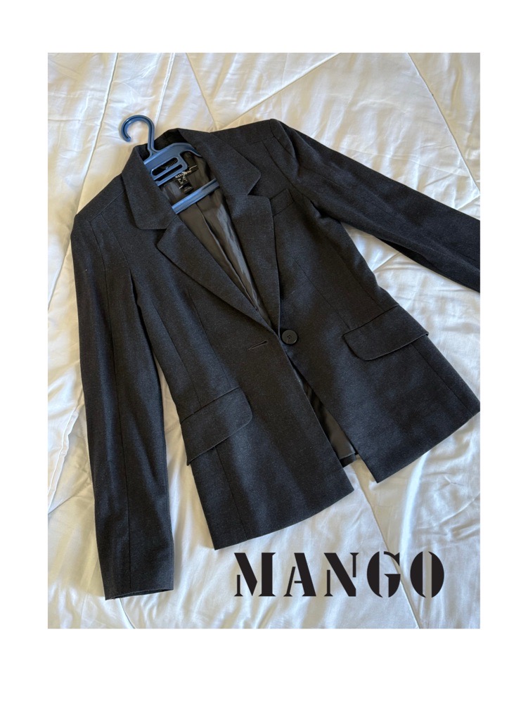 Blazer MANGO gris foncé