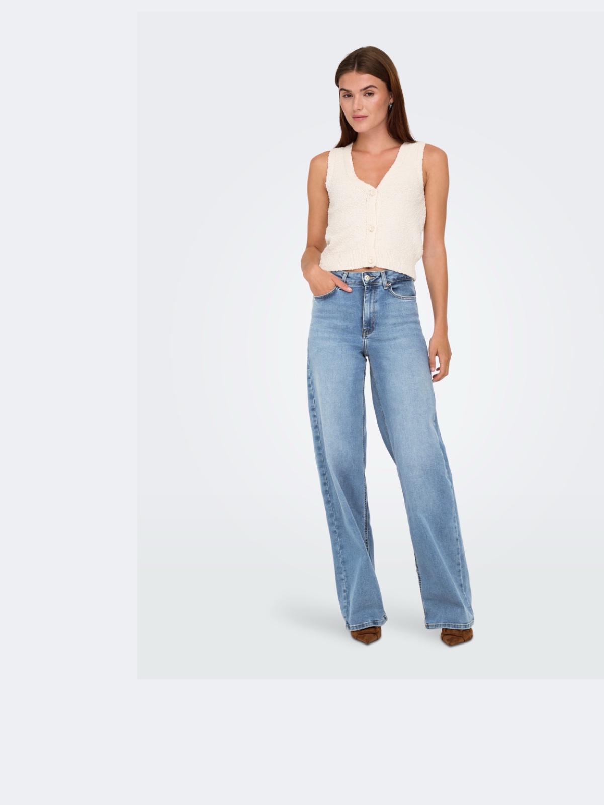 ONLMADISON TAILLE HAUTE WIDE LEG FIT JEANS