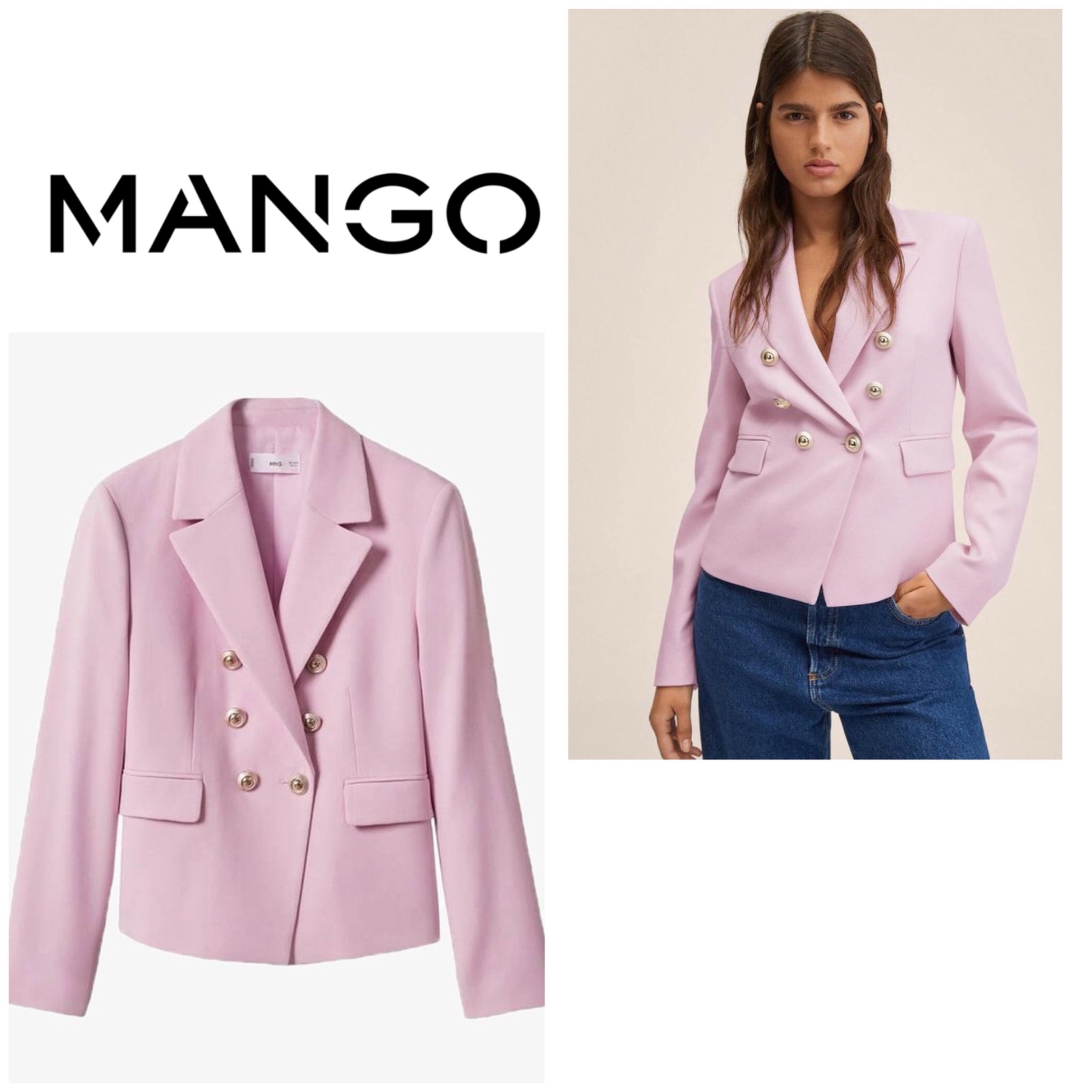 Mango blazer rose bastel 