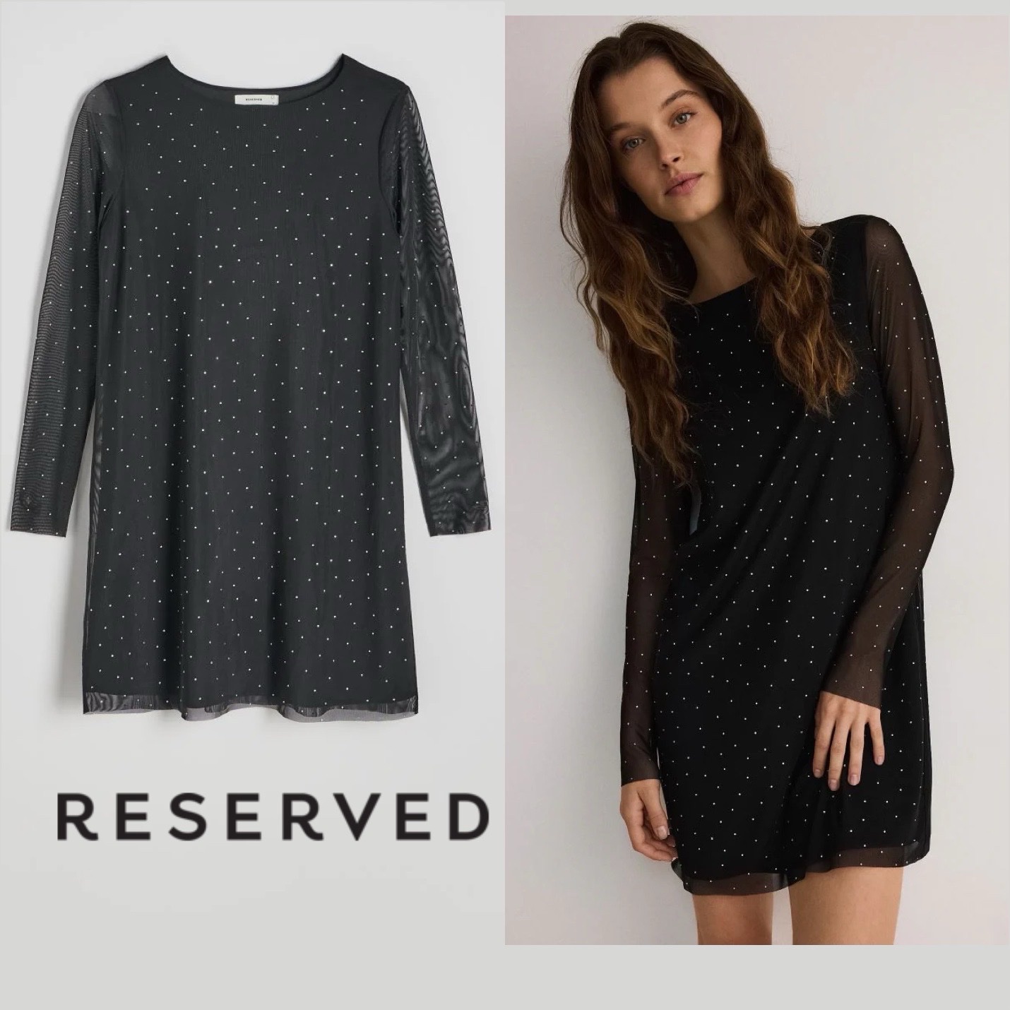 Robe Coupe droite fluide avec strass neuve