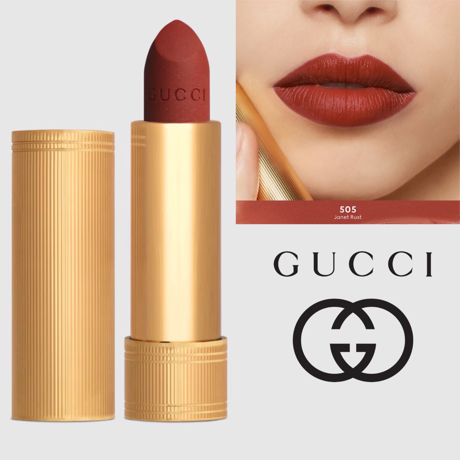 Gucci Janet Rust 505 Rouge à Lèvres Mat