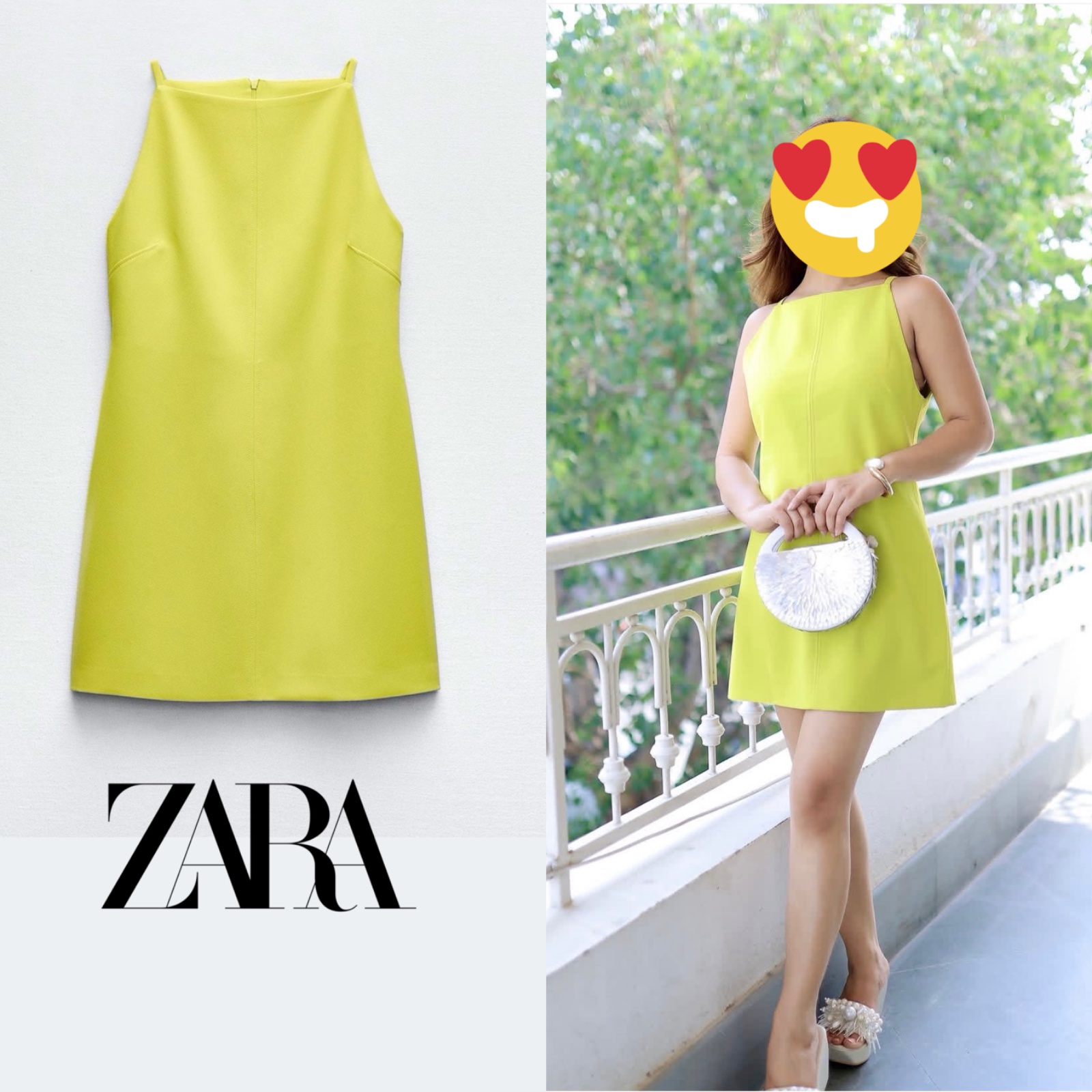 Zara Robe courte coupe trapèze