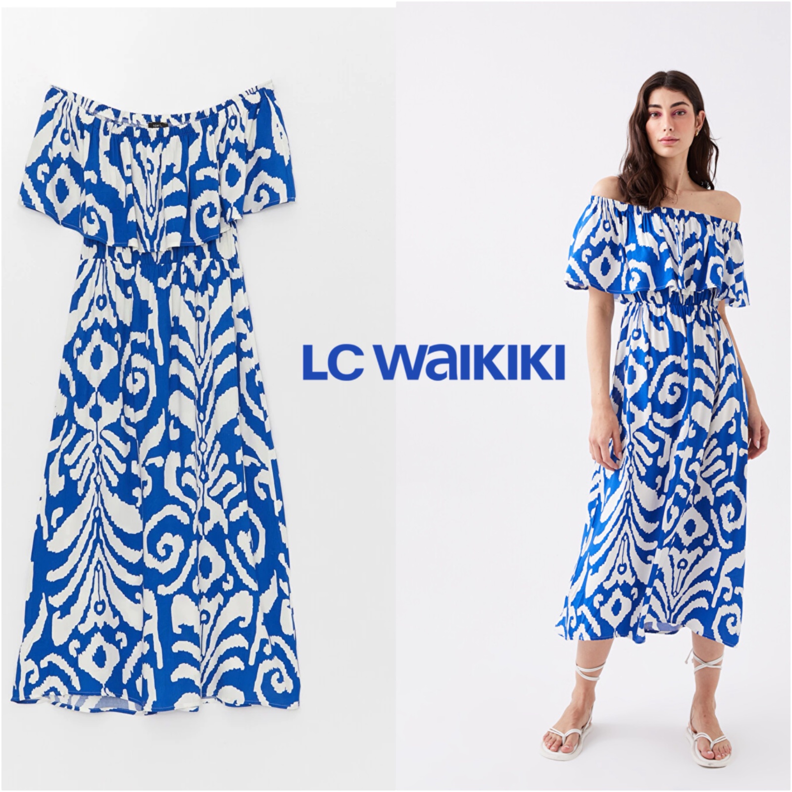 LCW Robe à manches courtes et col bateau