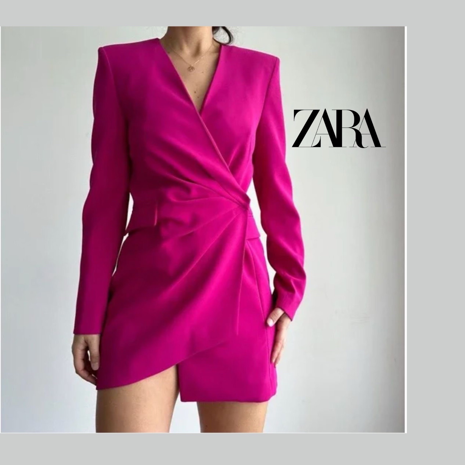 Zara robe blazer drapée
