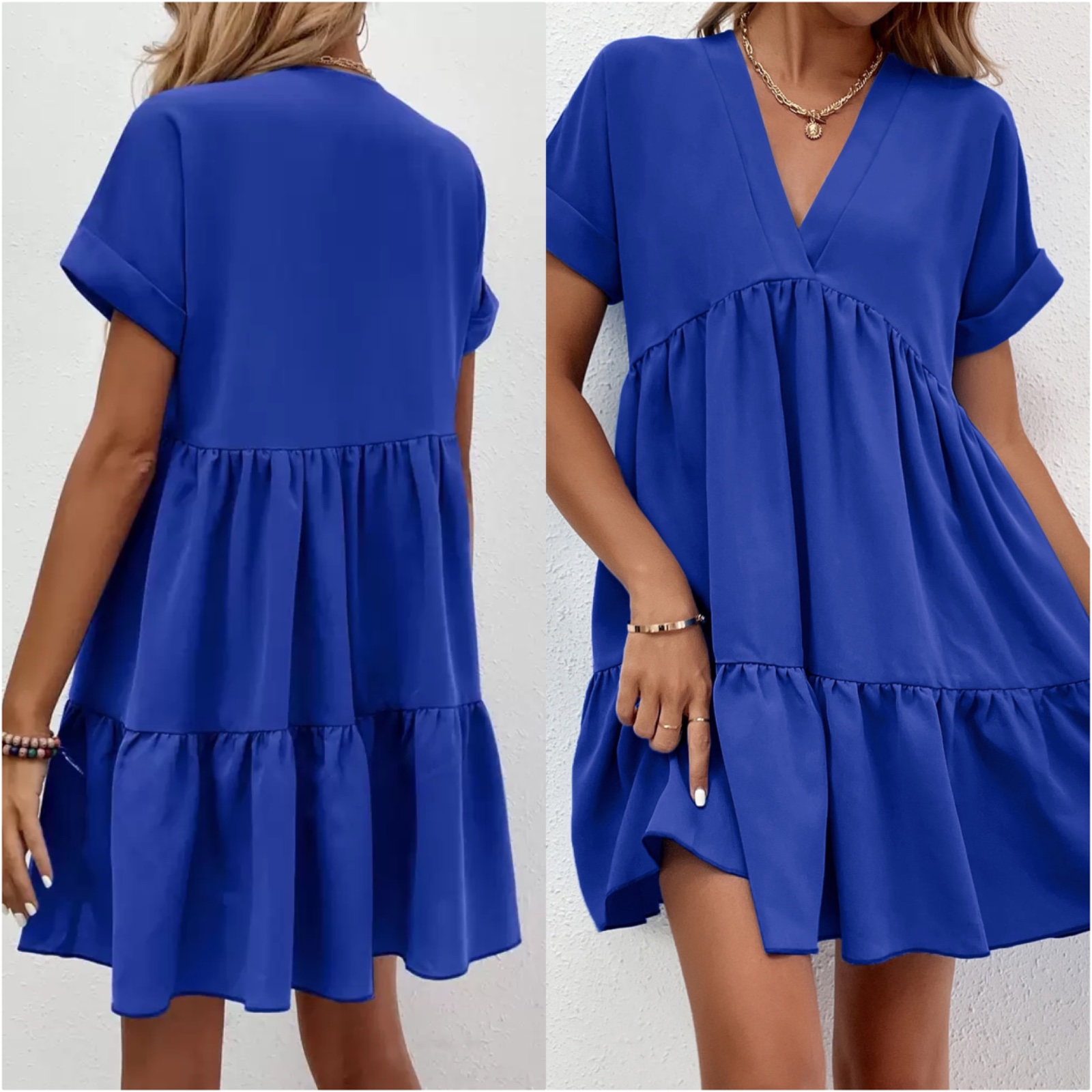 Robe courte fluide SHEIN – Bleu roi