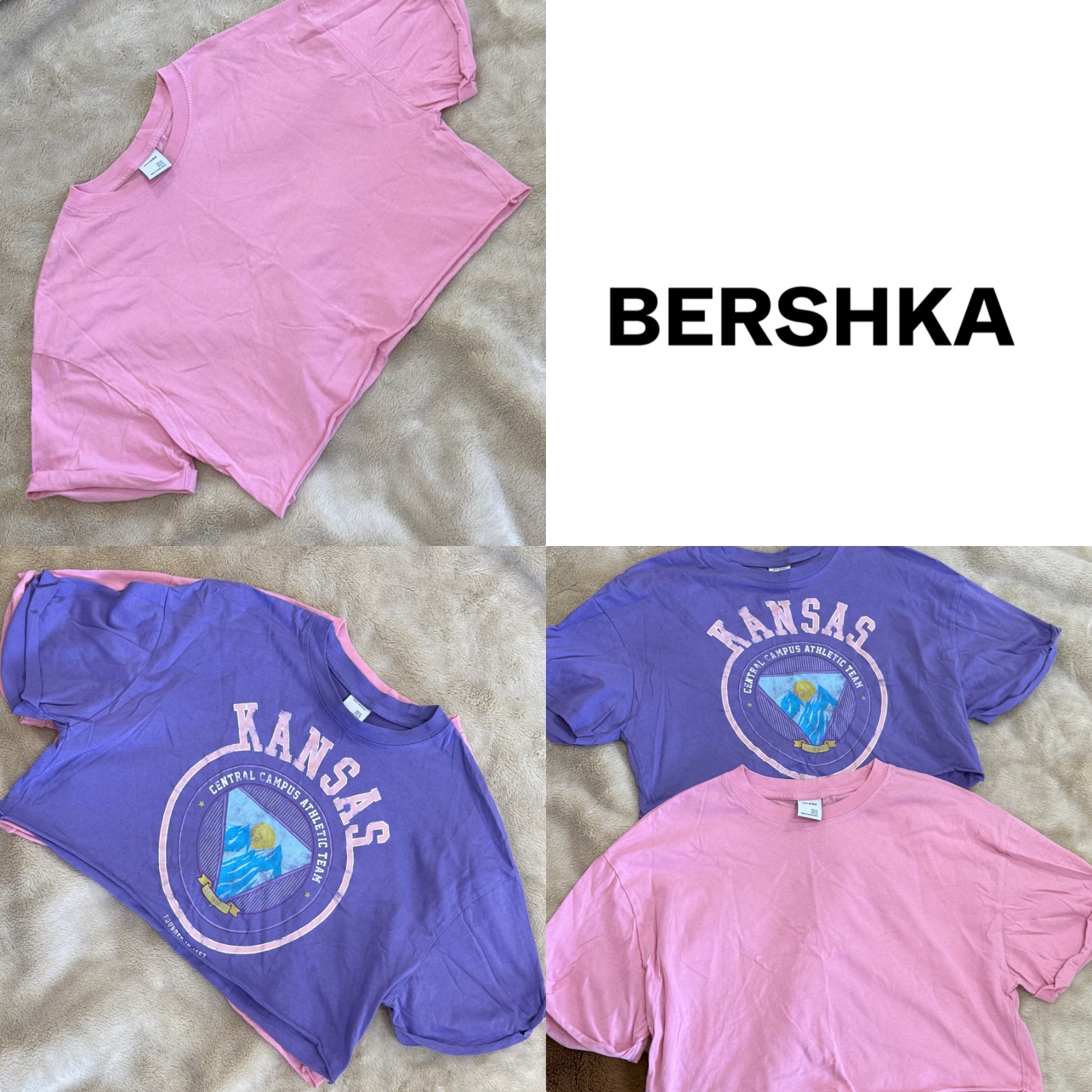 Deux t-shirt cropped Bershka 