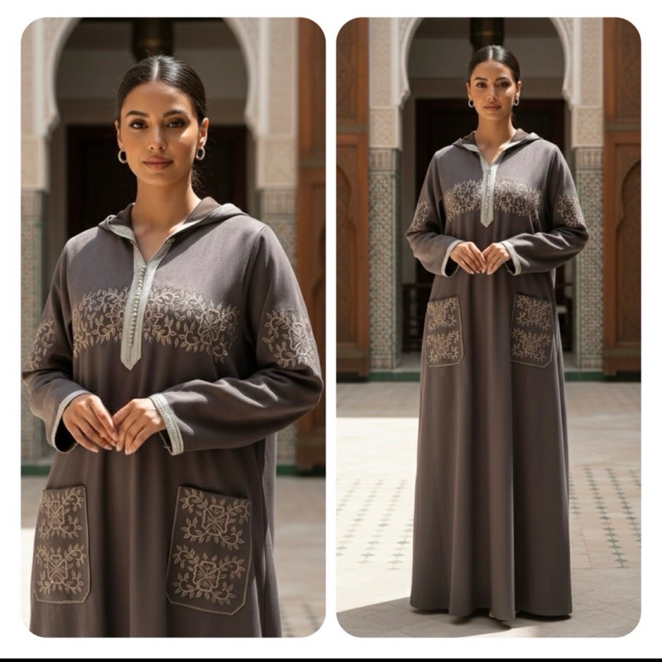 Djellaba (abaya) style marocaine en velours