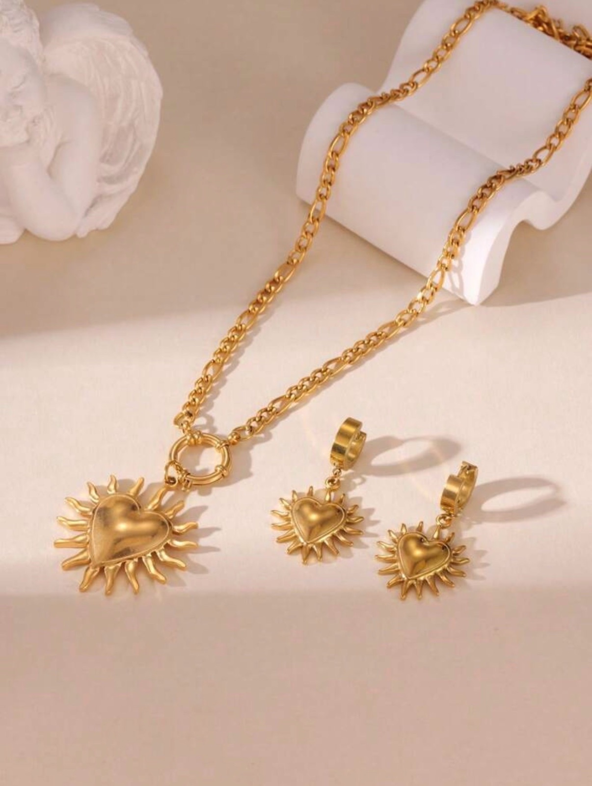 3pcs 18K Gold Plated Stainless Steel