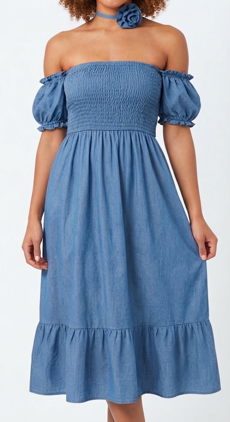 Robe avec accesoire pour cou 
