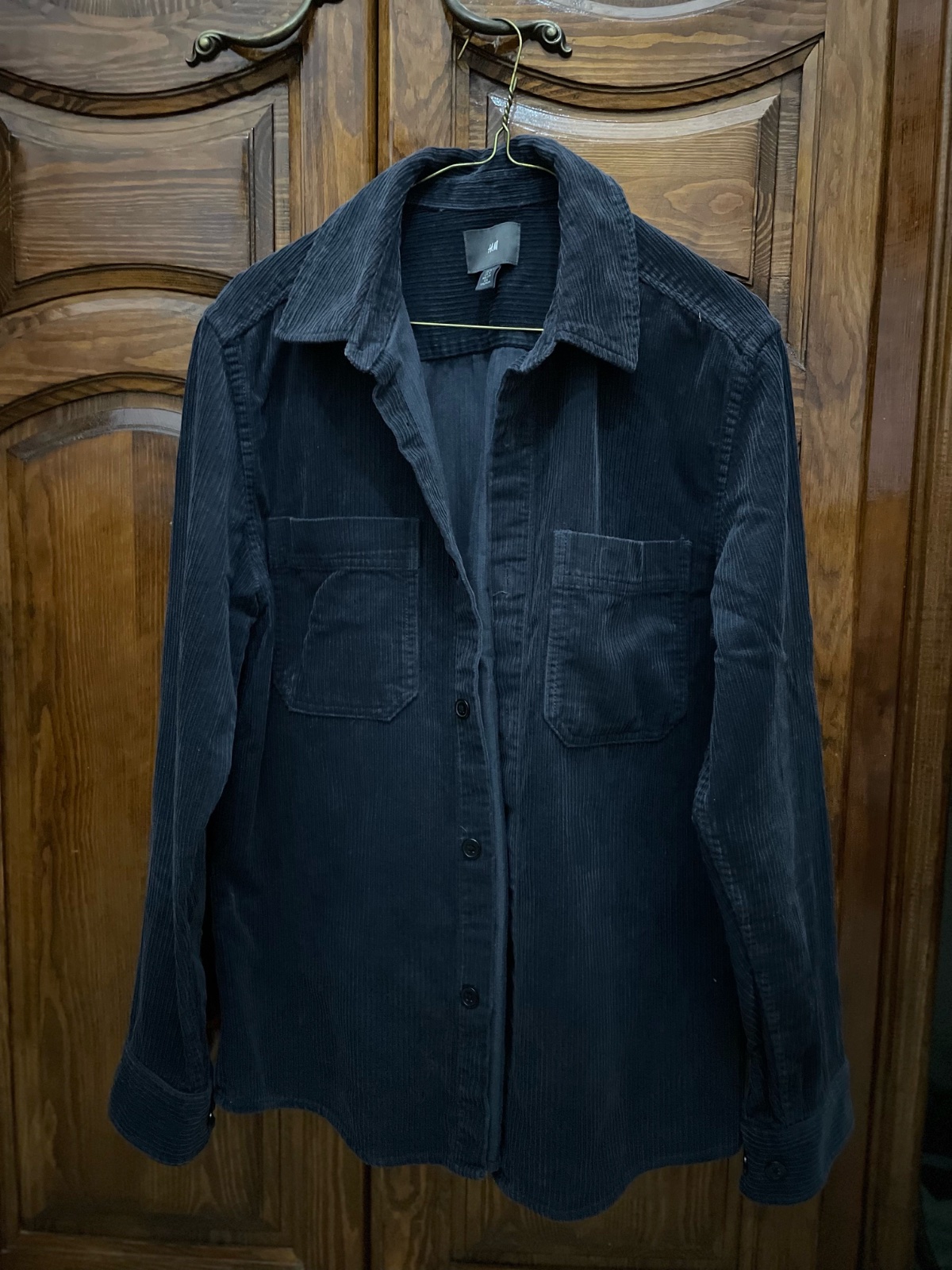 Chemise en velours côtelé homme
