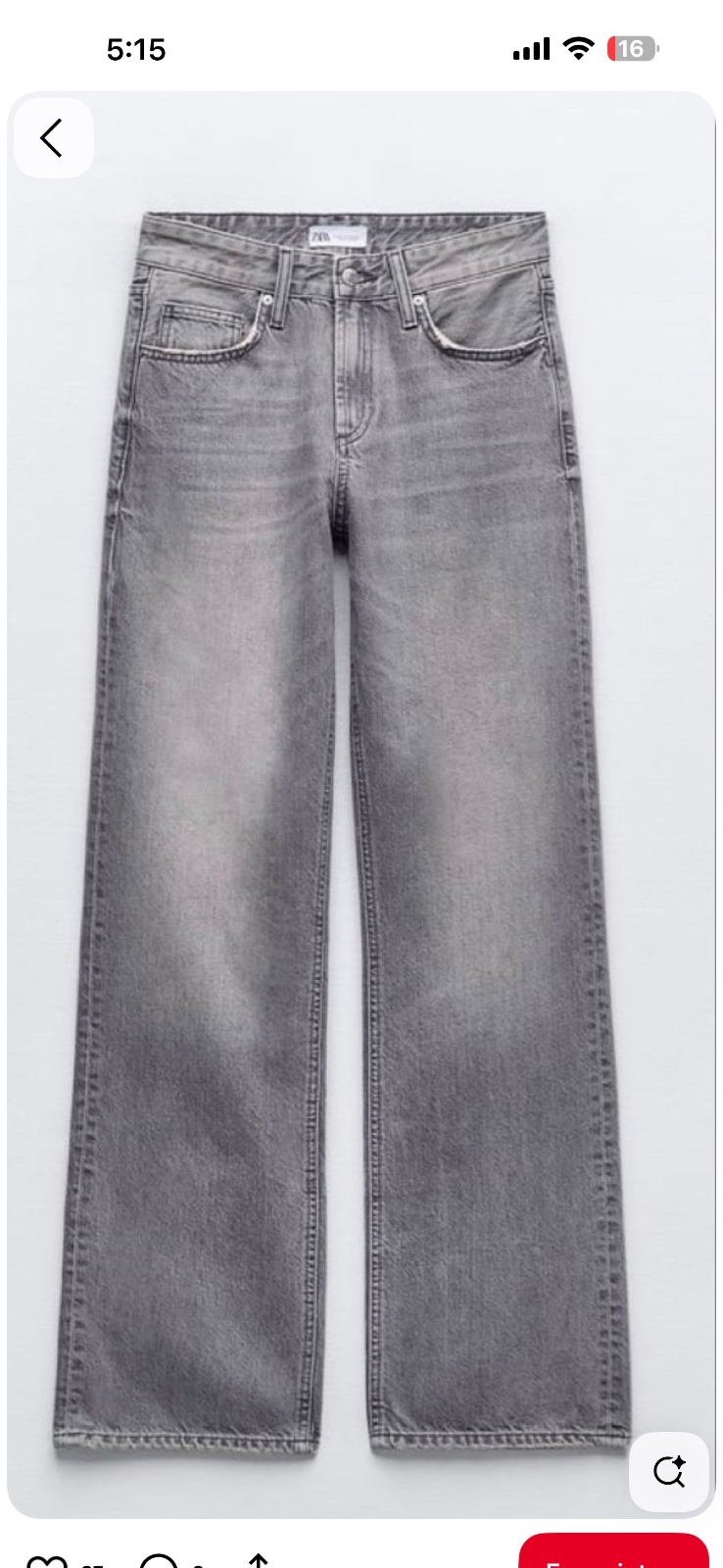 Pantallon jean gris