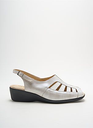 Artika nu pieds sandale calyx blanc gris