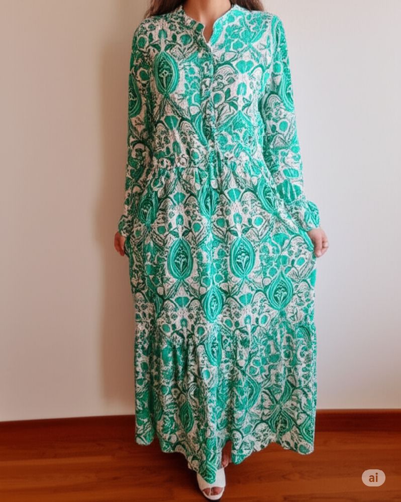 Une robe longue en tissu léger