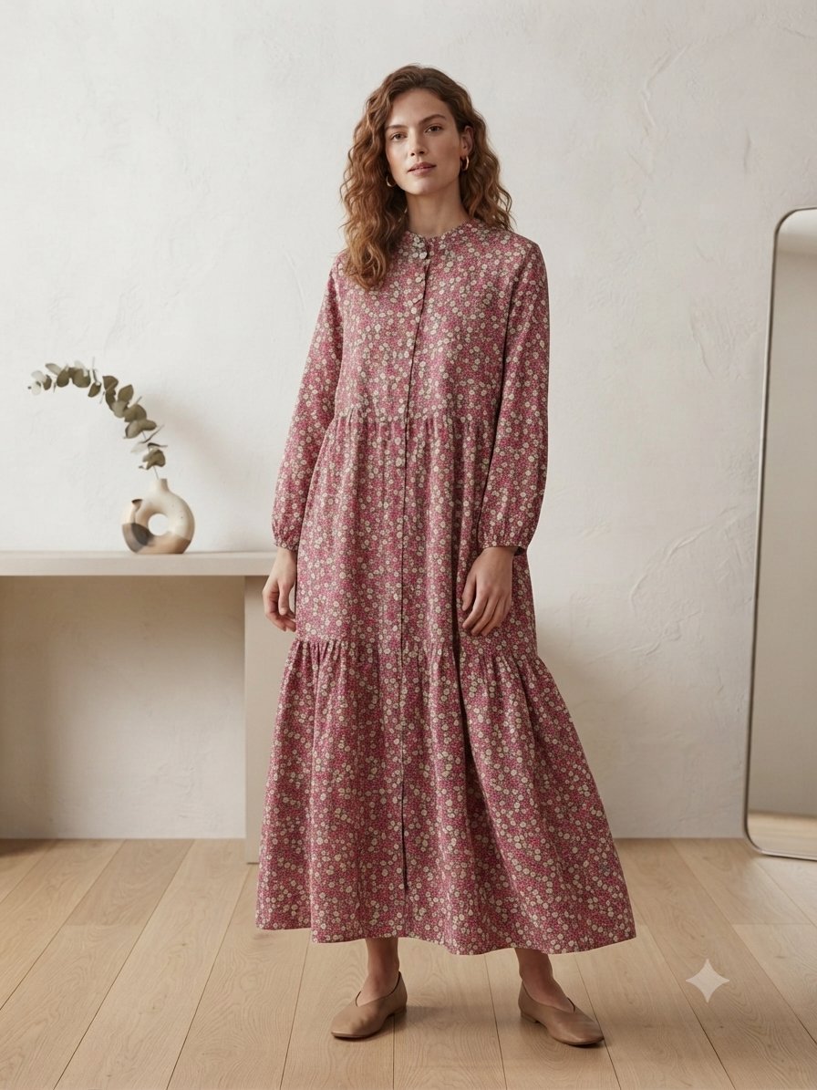 Robe longue fleurie bohème