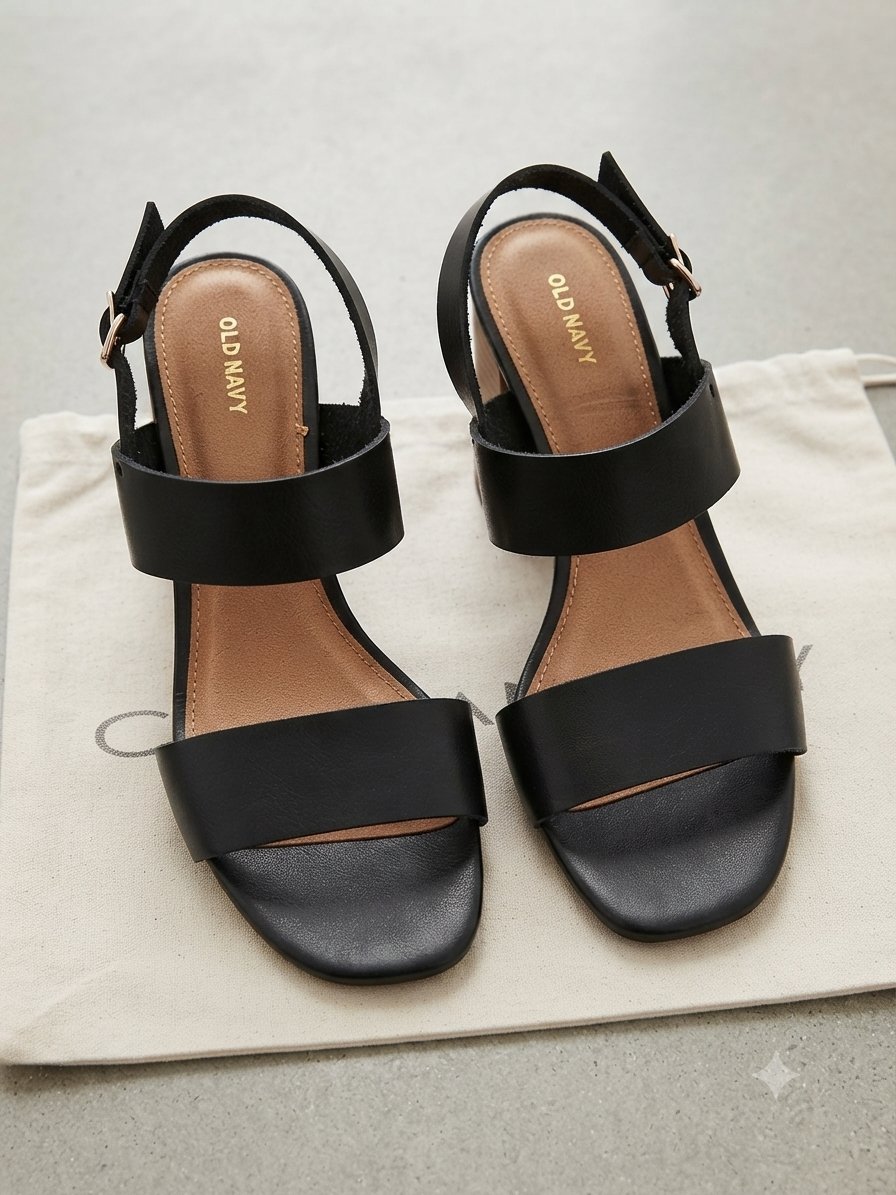 Sandales à talons Old Navy – Noir & Camel