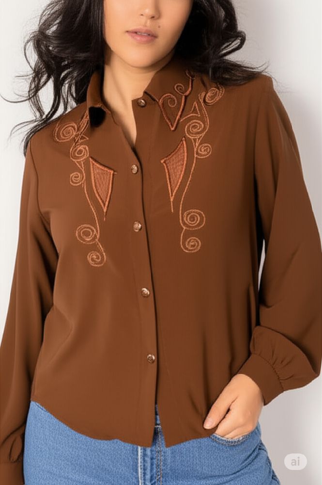 Une chemise satinée