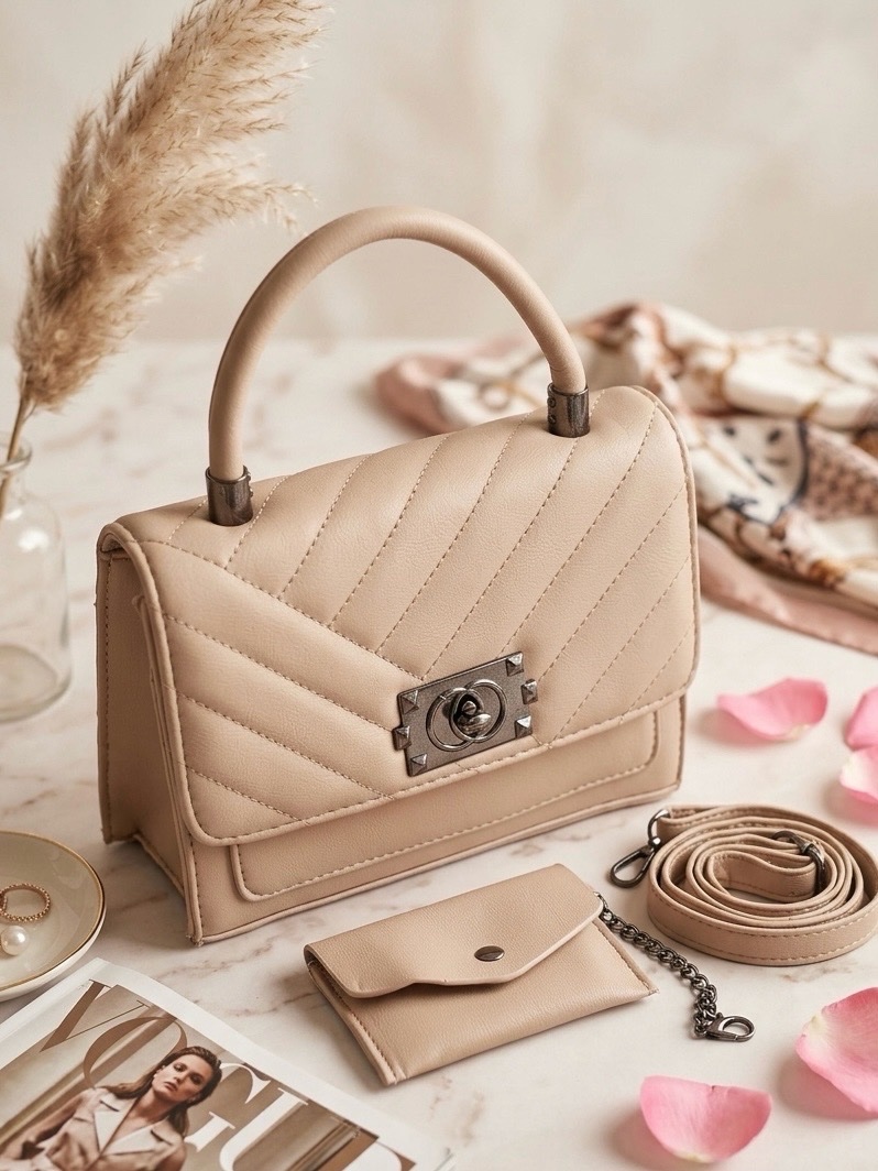 Sac Élégant Matelassé Beige – Chic, Raffiné & Intemporel