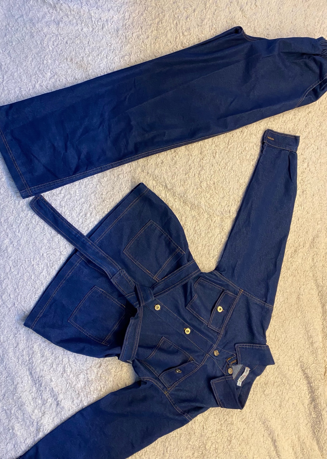 Magnifique Ensemble Denim Turc – Neuf avec Étiquette (Style Safari Chic) 