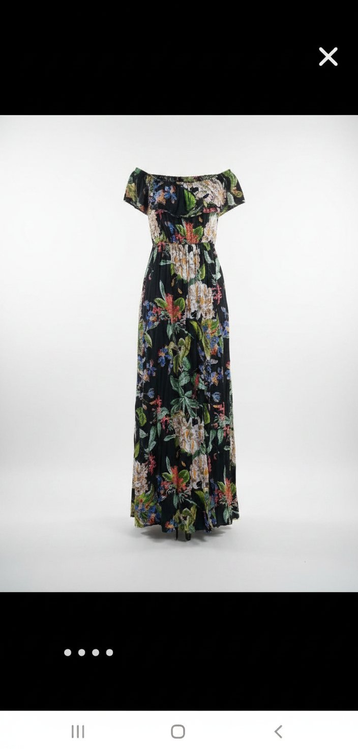 Robe fleuri tissu fluide