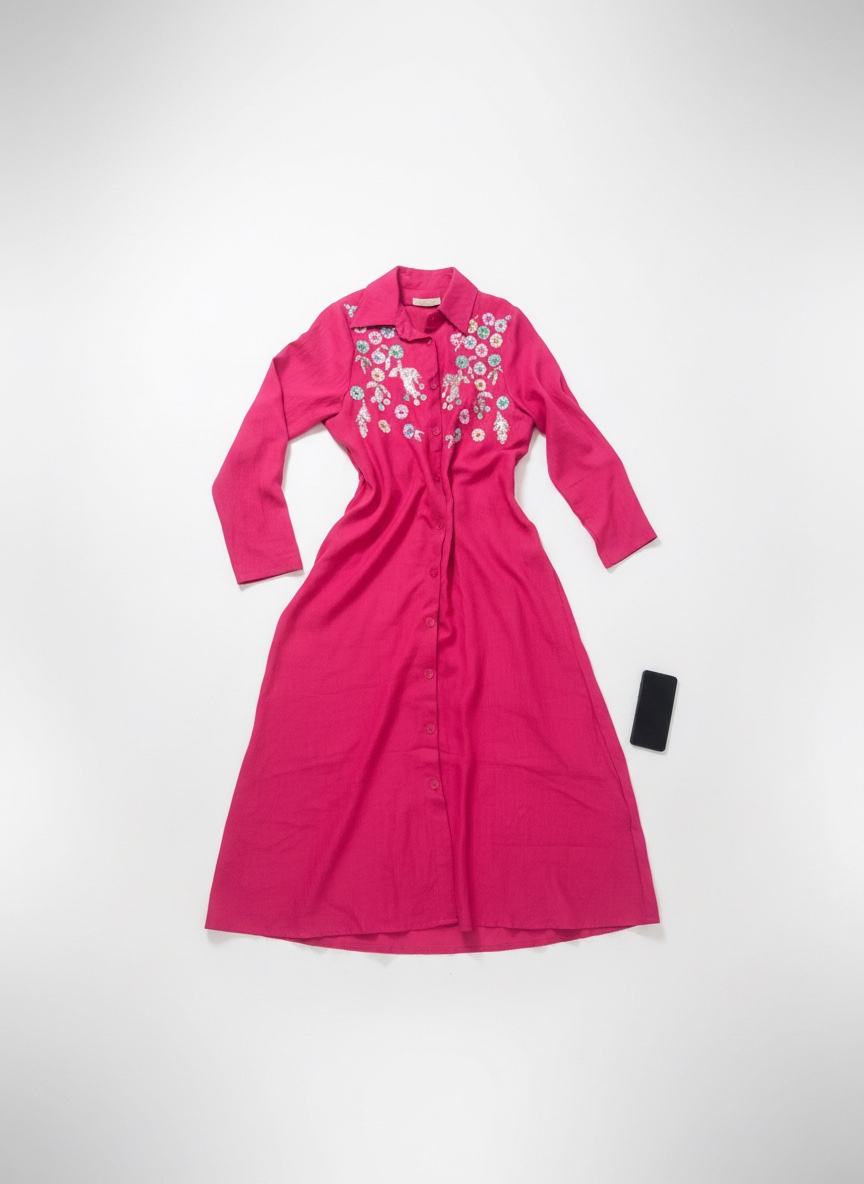 Robe rose fushia