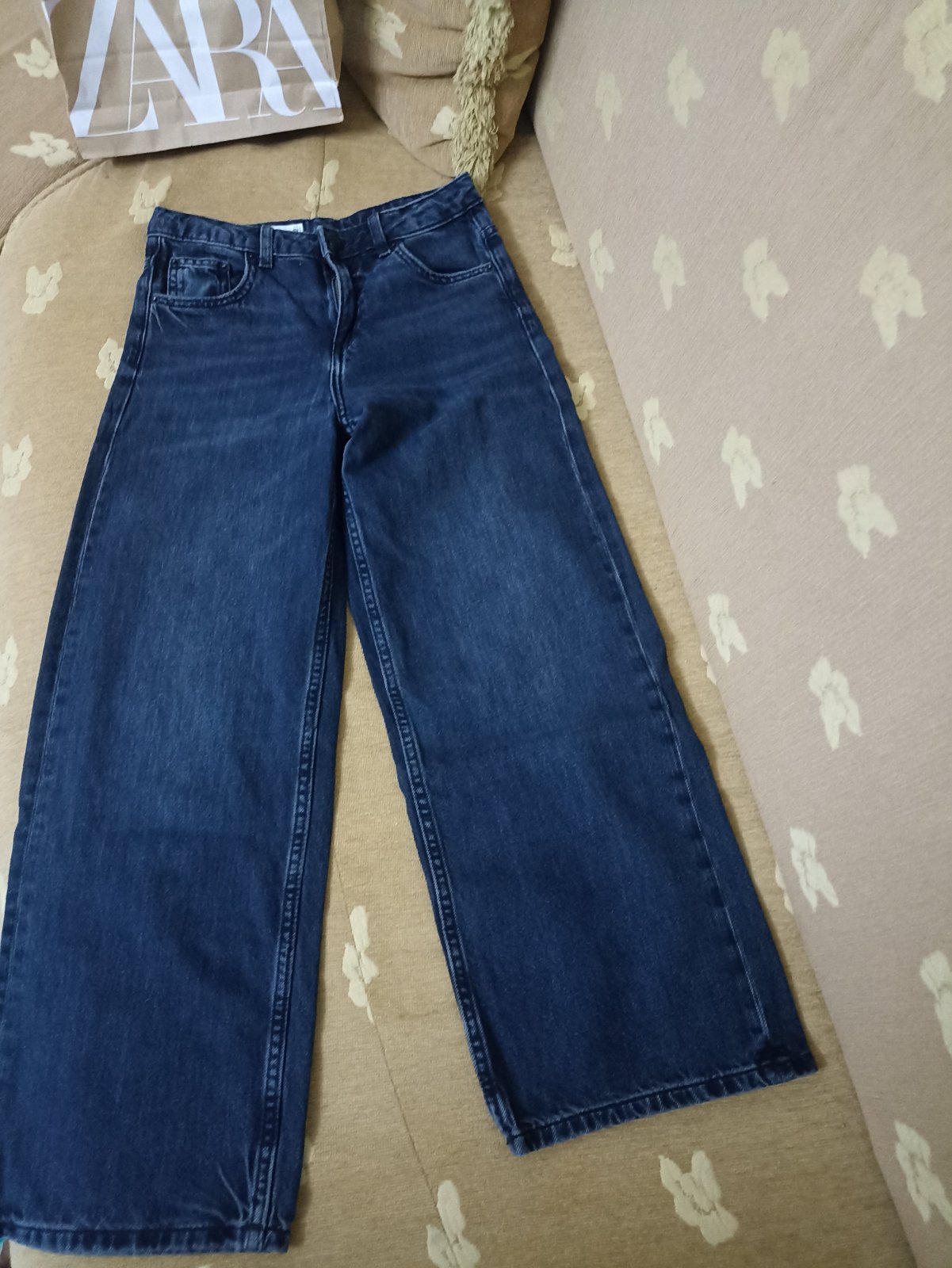 Pantalon jean large zara