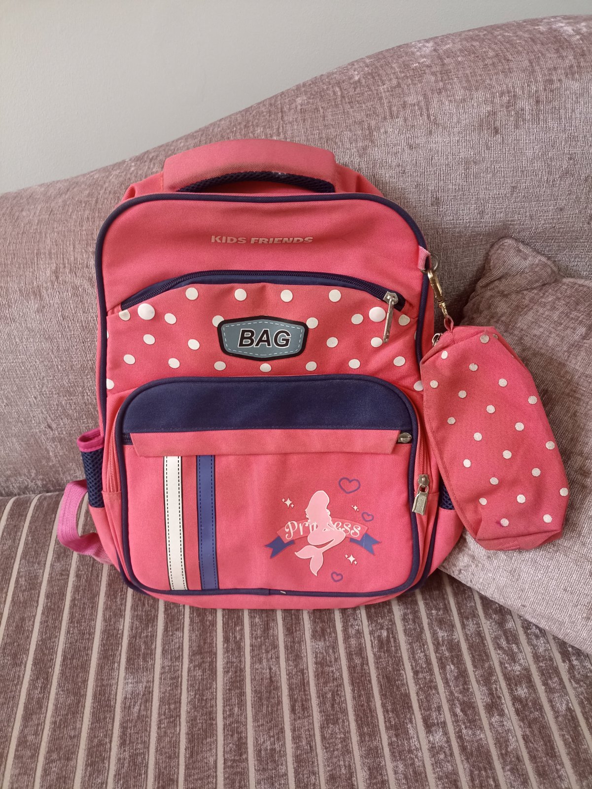 Sac a dos fille avec trousse 