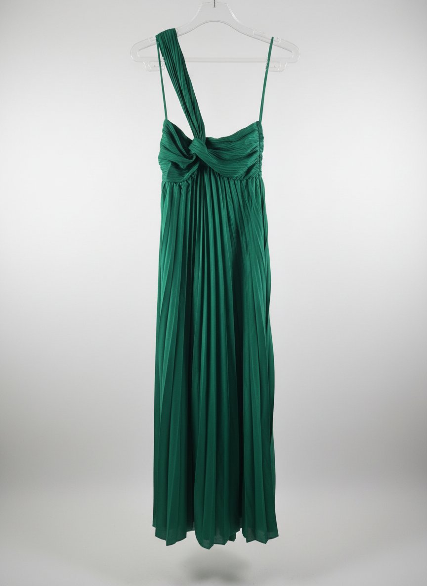 Robe soirée verte Mango