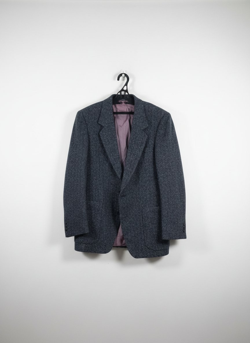 Blazer Vintage en Tweed (Herringbone) 