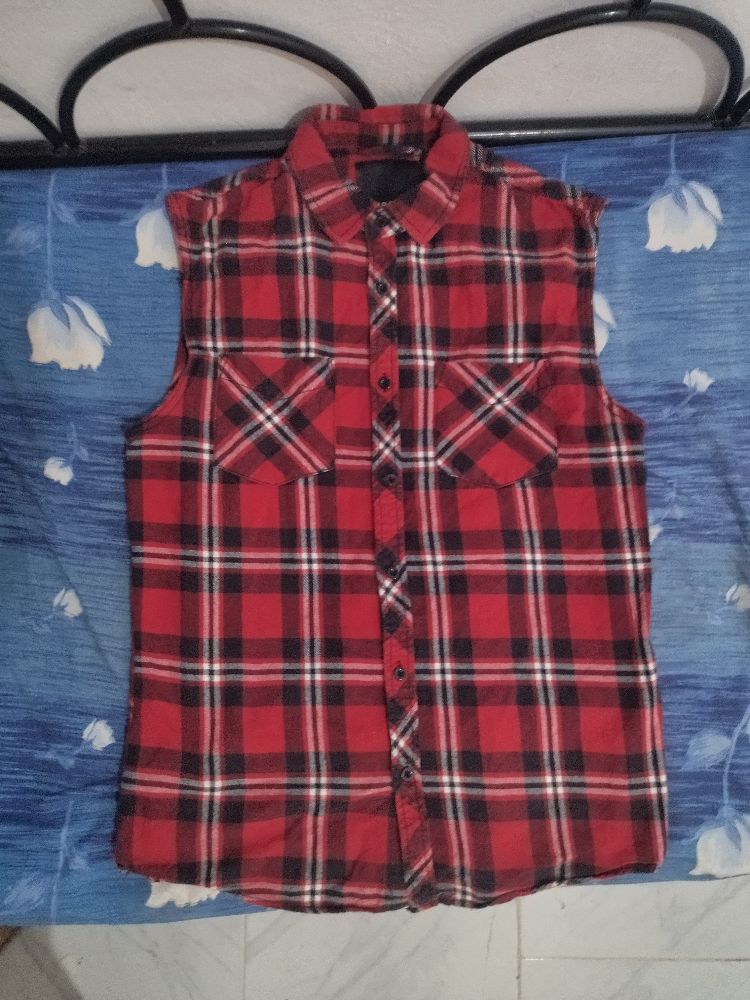 Chemise Carreaux Sans Manche 