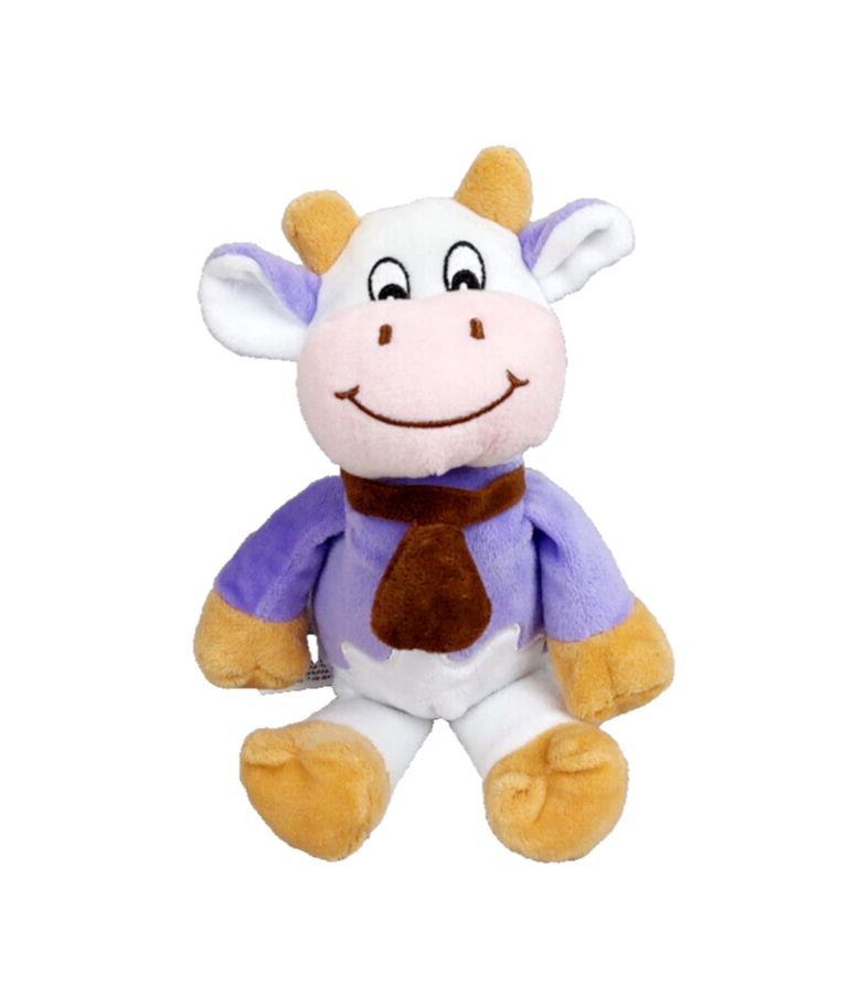 peluche doudou vache violet 