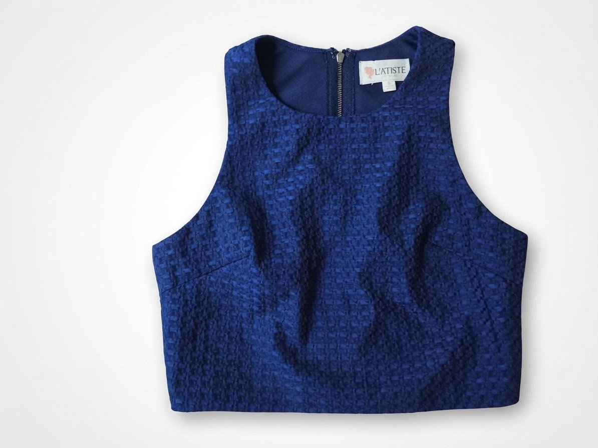 Top sans manches bleu vif,