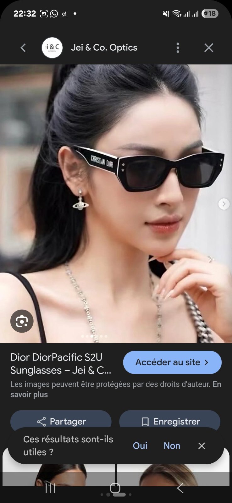 Lunette soleil dior jamais porté 