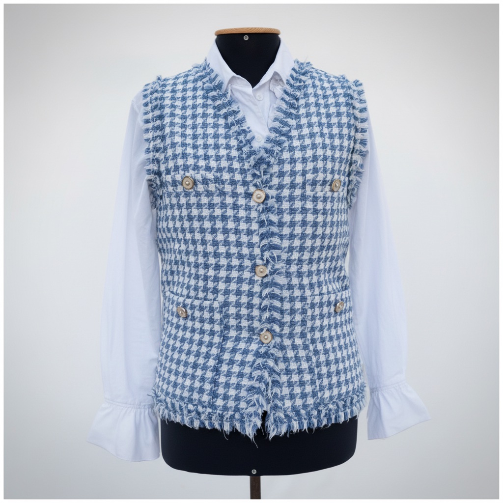 Gilet sans manches en tweed mango