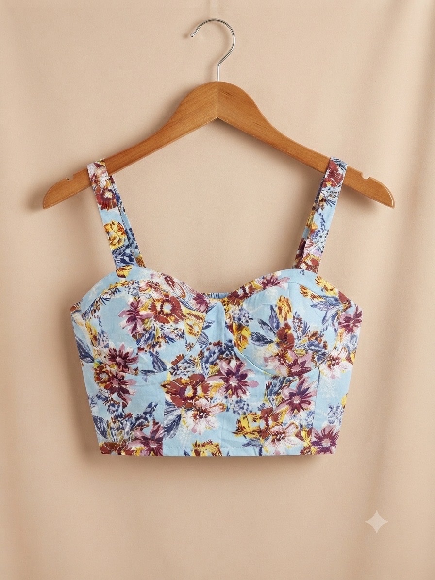 Top fleuri 