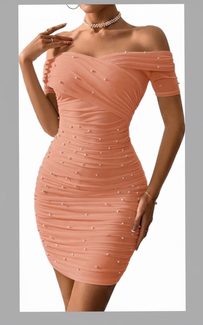 Robe rose shein soiree 