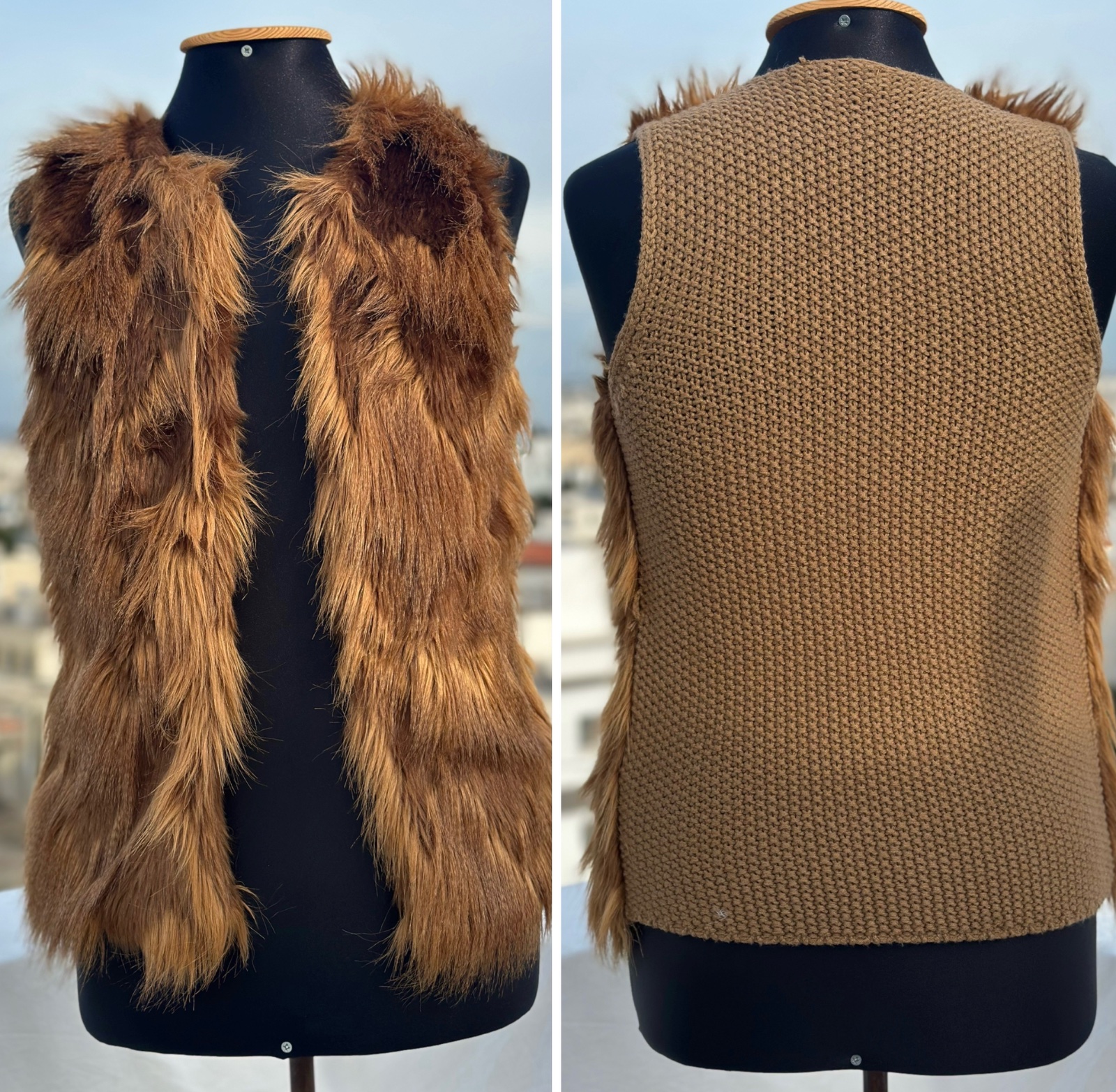 Gilet sans manches camel stradivarius