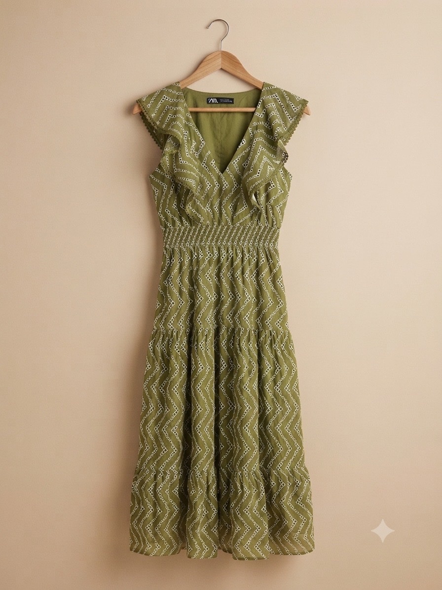 Robe zara verte 