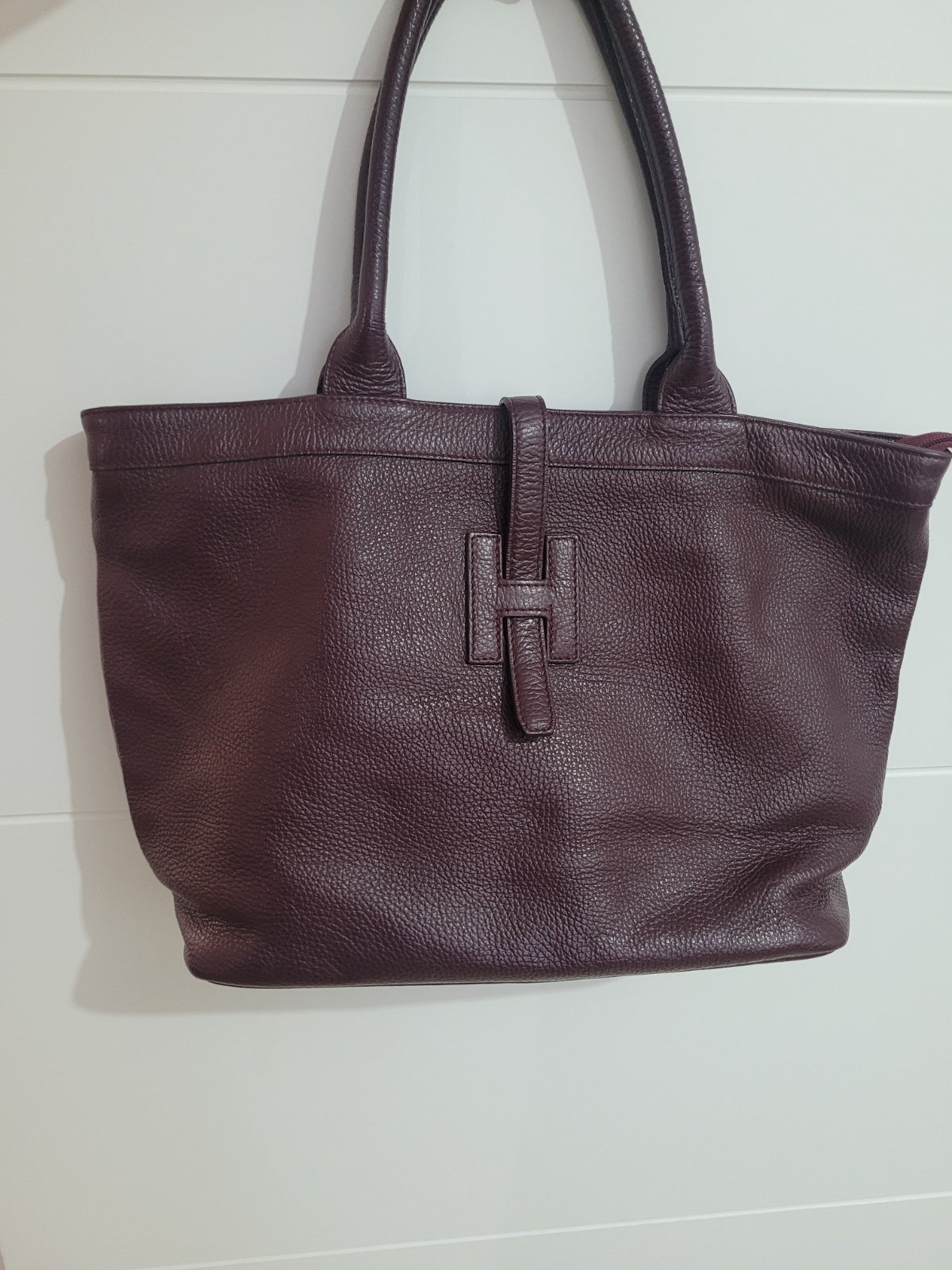 Sac cabas en excellent état en cuir véritable grainé