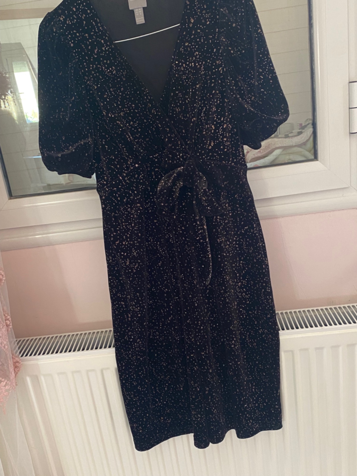 Robe noire en velours 