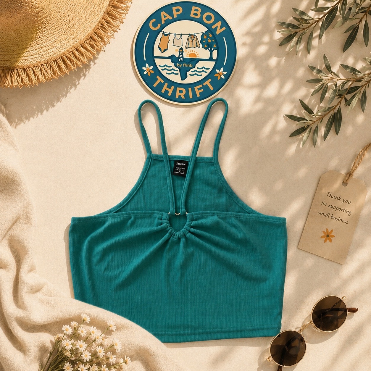 Crop top turquoise SHEIN taille M / 38