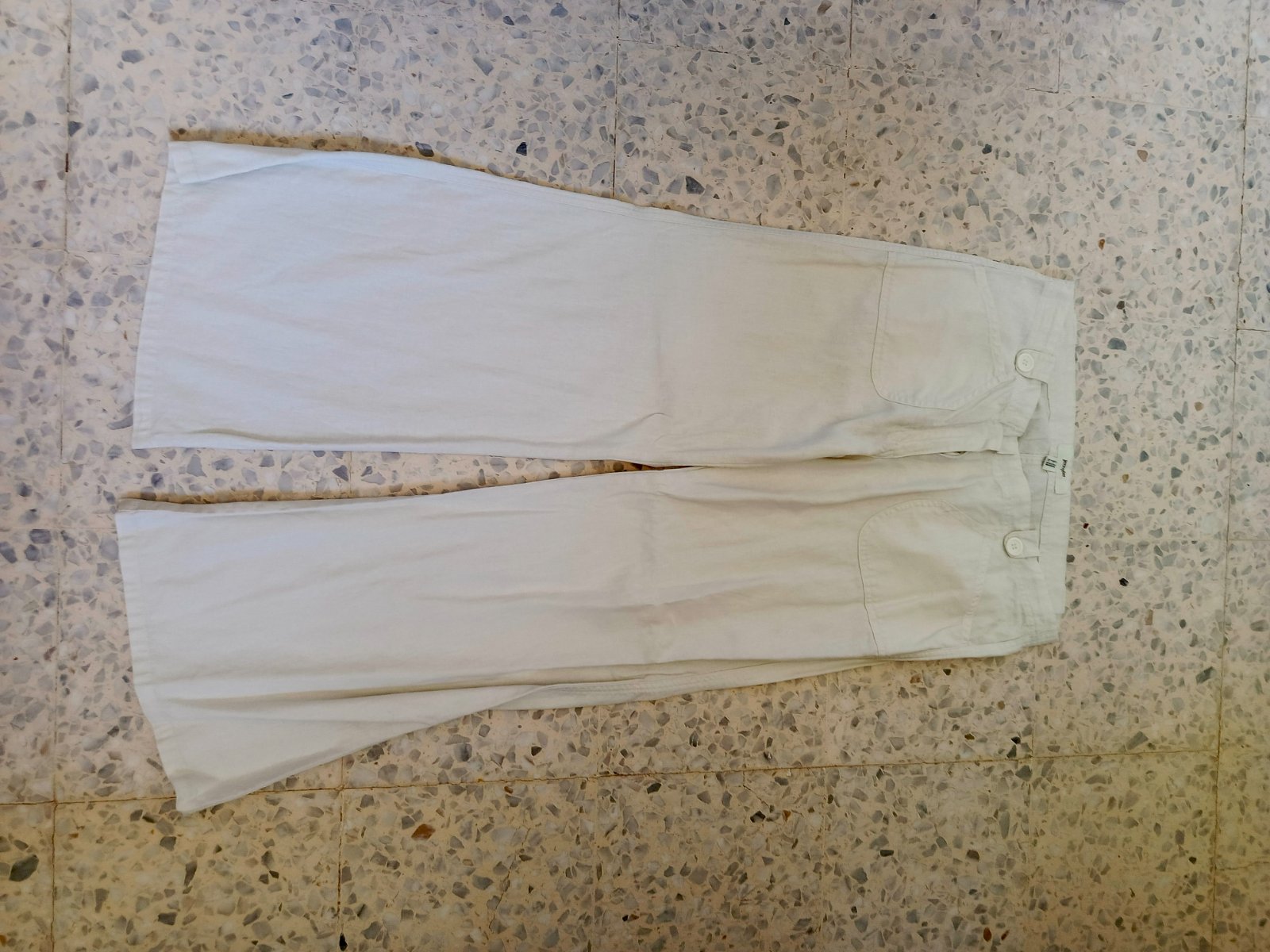 Pontalon patte elephant blanc